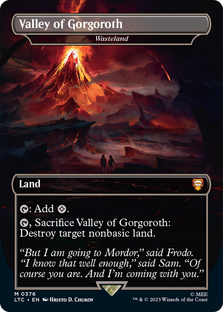 Valley of Gorgoroth - Wasteland (Borderless) [The Lord of the Rings: Tales of Middle-Earth Commander] | Good Games Adelaide SA