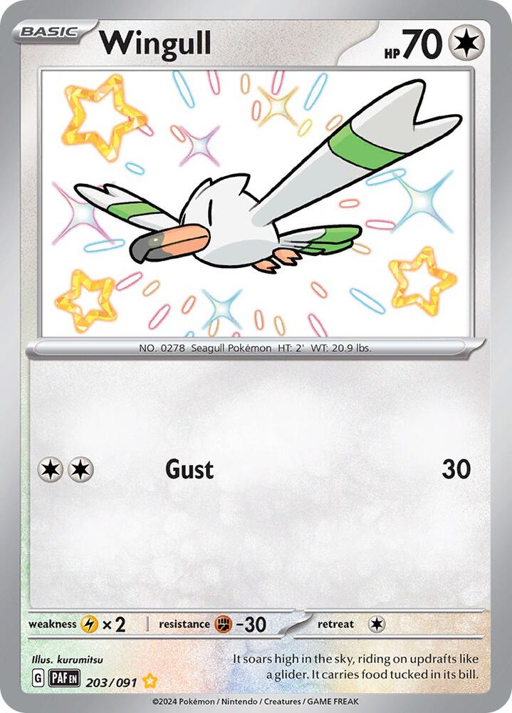 Wingull 203/091 (SV: Paldean Fates)  - Holofoil | Good Games Adelaide SA