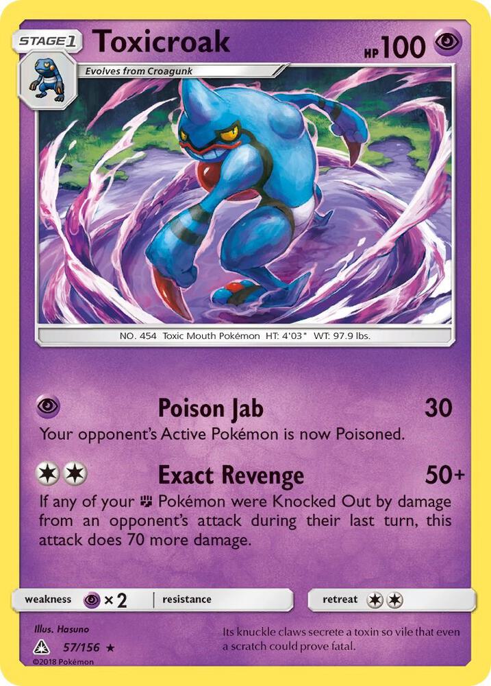 Toxicroak 57/156 (SM - Ultra Prism)  | Good Games Adelaide SA