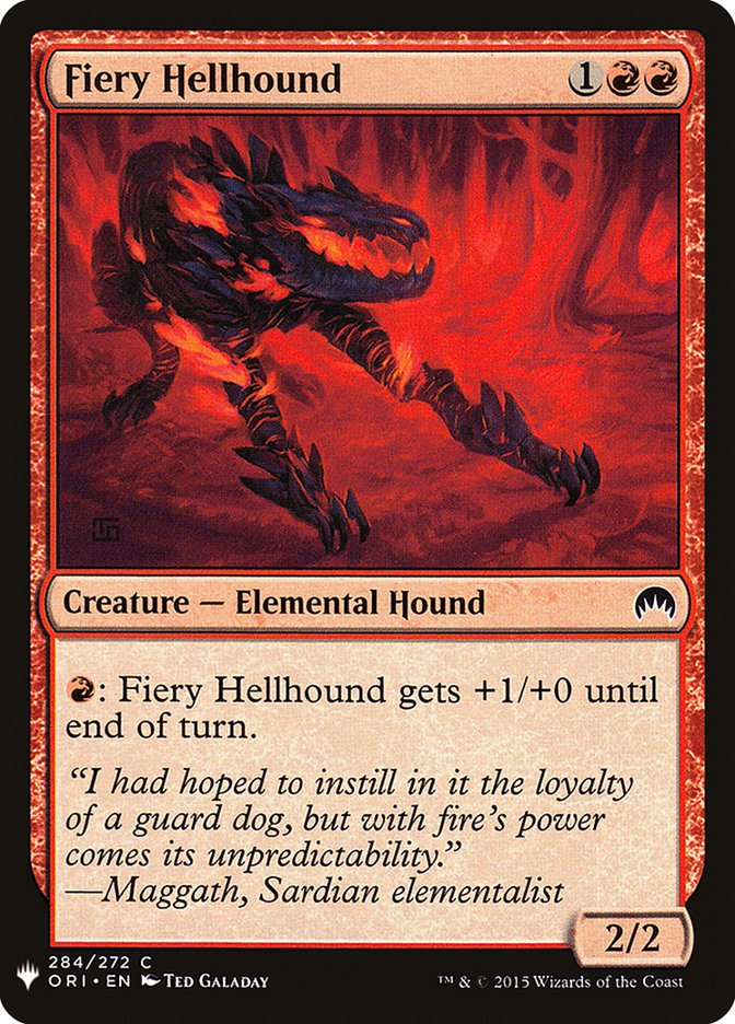 Fiery Hellhound [Mystery Booster] | Good Games Adelaide SA