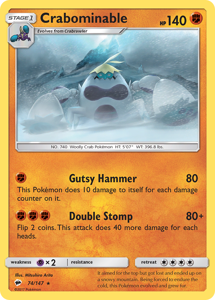 Crabominable (74/147) [Sun & Moon: Burning Shadows] | Good Games Adelaide SA