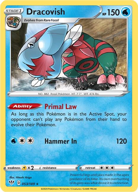Dracovish 053/189 (SWSH03: Darkness Ablaze)  - Holofoil | Good Games Adelaide SA