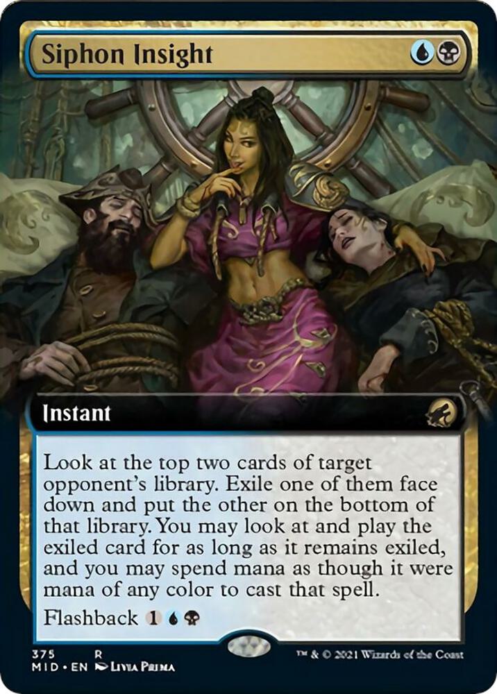 Siphon Insight Extended Art 375 (Innistrad: Midnight Hunt)  - Foil | Good Games Adelaide SA