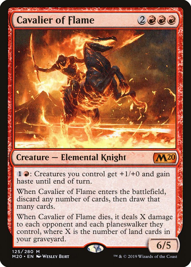 Cavalier of Flame 125 (Core Set 2020)  | Good Games Adelaide SA