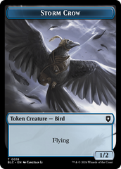 Storm Crow // Frog Lizard Double-Sided Token [Bloomburrow Commander Tokens] | Good Games Adelaide SA