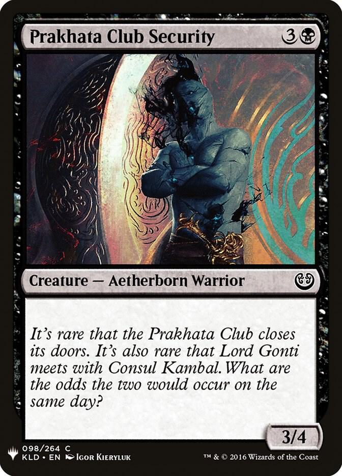 Prakhata Club Security 98 (The List Reprints)  | Good Games Adelaide SA