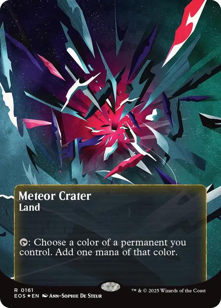 Meteor Crater  161/0 (Edge of Eternities: Stellar Sights)  - Borderless Galaxy Foil | Good Games Adelaide SA