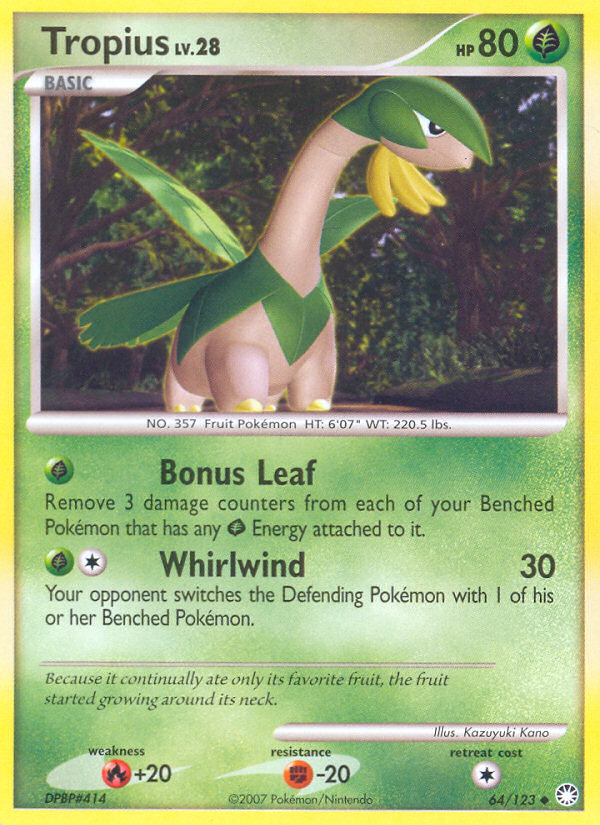 Tropius (64/123) [Diamond & Pearl: Mysterious Treasures] | Good Games Adelaide SA