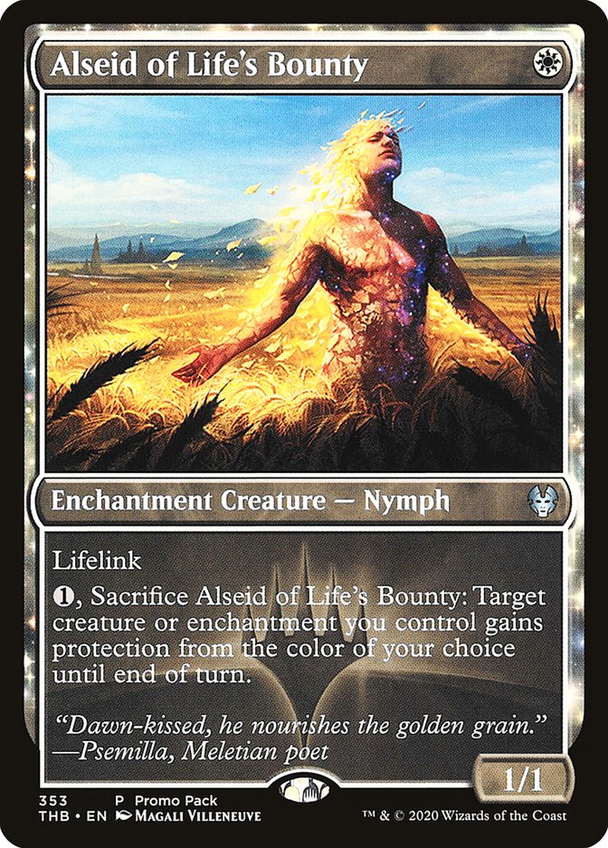 Alseid of Life's Bounty (Promo Pack) [Theros Beyond Death Promos] | Good Games Adelaide SA