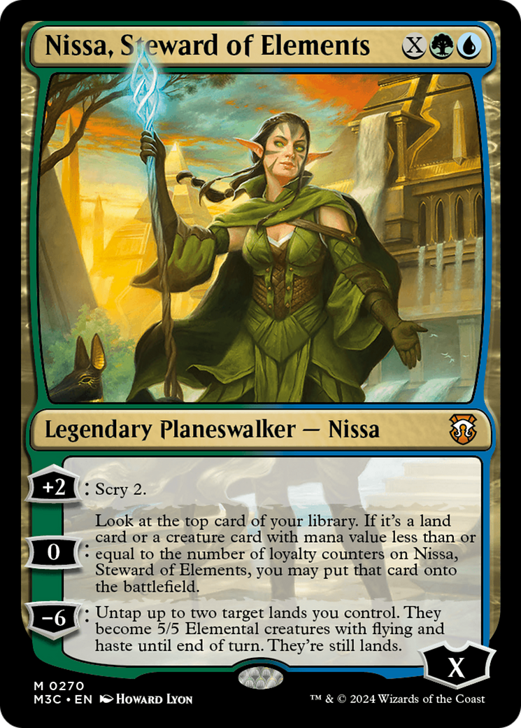 Nissa, Steward of Elements (Ripple Foil) [Modern Horizons 3 Commander] | Good Games Adelaide SA