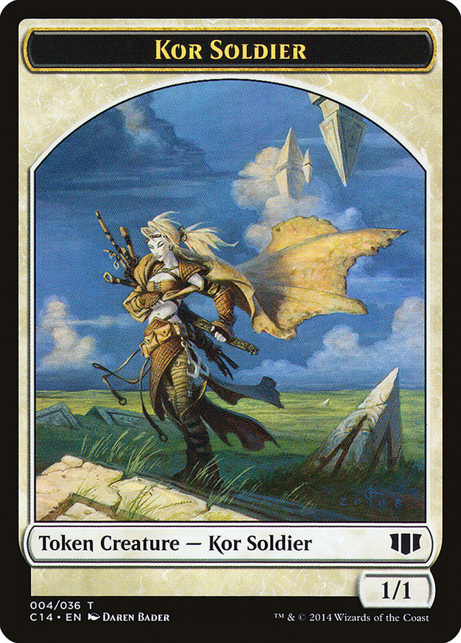 Kor Soldier // Pegasus Double-sided Token [Commander 2014 Tokens] | Good Games Adelaide SA