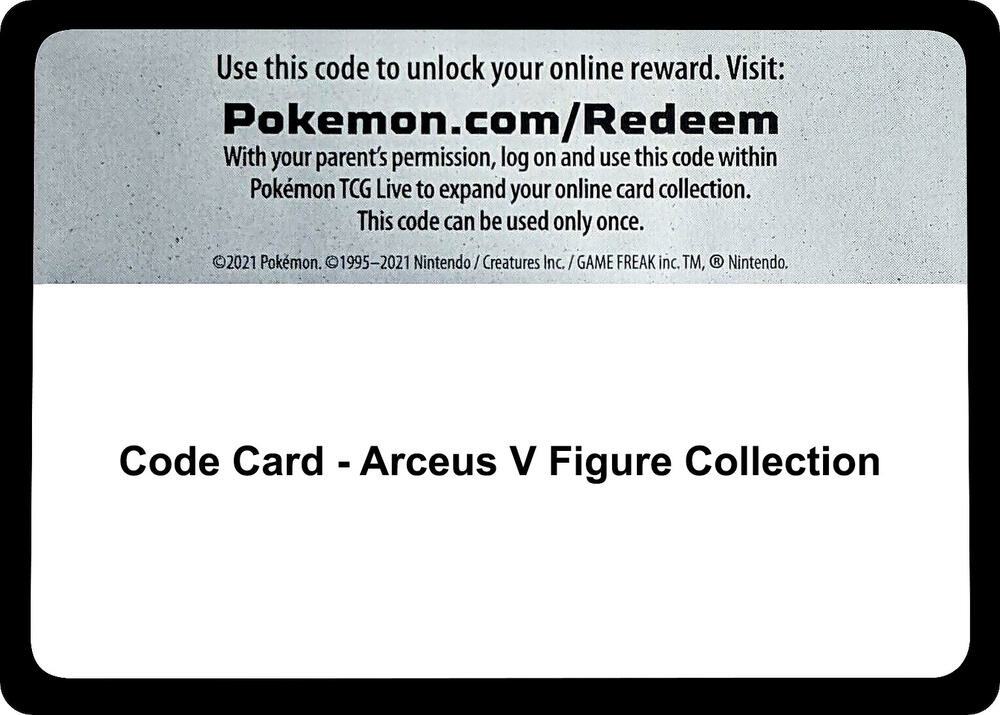 Code Card Arceus V Figure Collection  (SWSH09: Brilliant Stars)  | Good Games Adelaide SA