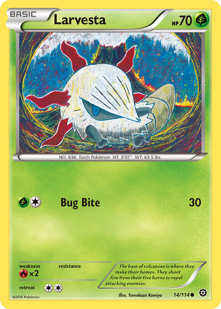 Larvesta (14/114) [XY: Steam Siege] | Good Games Adelaide SA