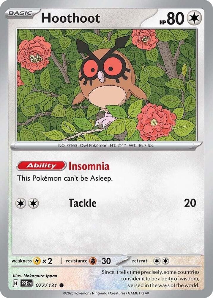 Hoothoot (077/131) [Scarlet & Violet: Prismatic Evolutions] | Good Games Adelaide SA