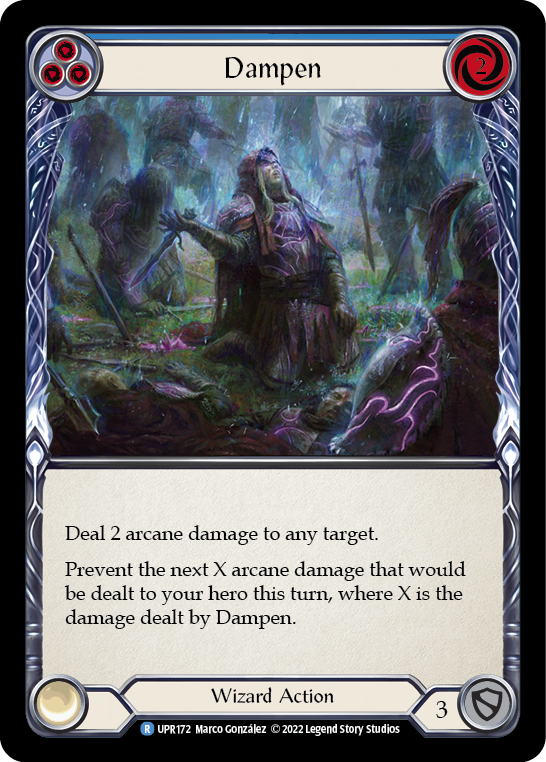 Dampen (Blue) [UPR172] (Uprising)  Rainbow Foil | Good Games Adelaide SA