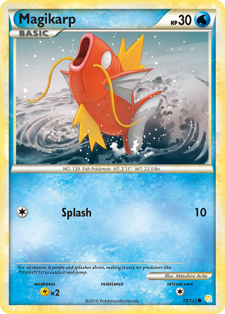 Magikarp (72/123) [HeartGold & SoulSilver: Base Set] | Good Games Adelaide SA