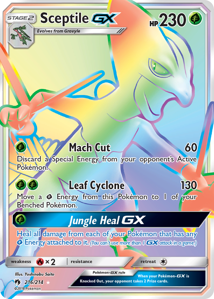 Sceptile GX (216/214) [Sun & Moon: Lost Thunder] | Good Games Adelaide SA