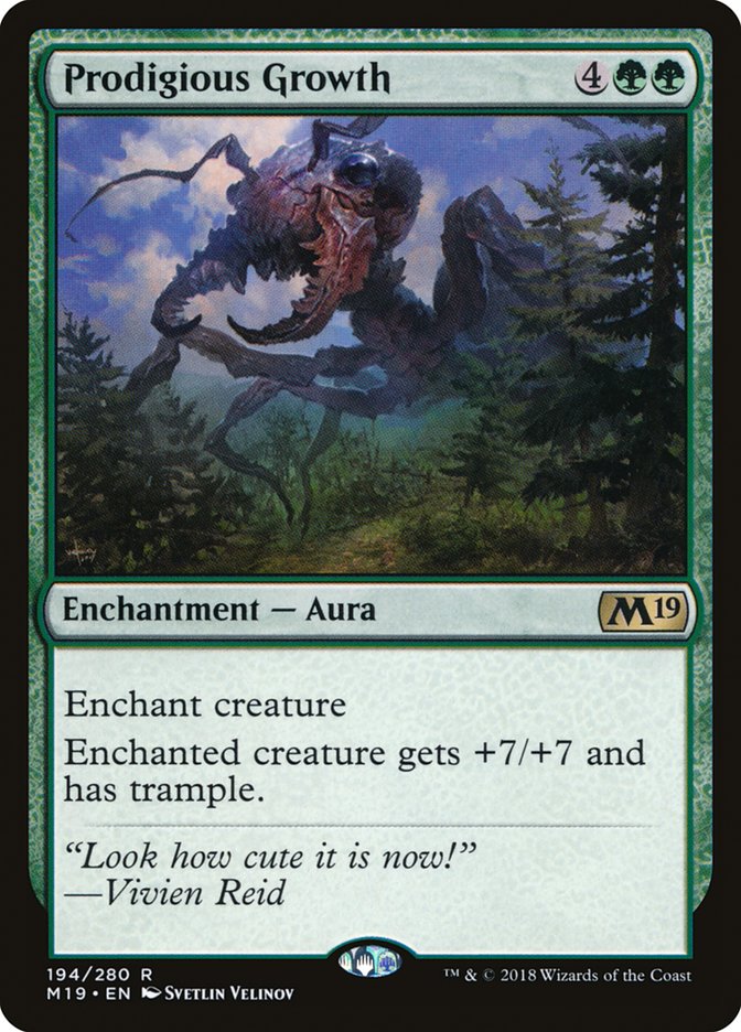 Prodigious Growth 194 (Core Set 2019)  - Foil | Good Games Adelaide SA