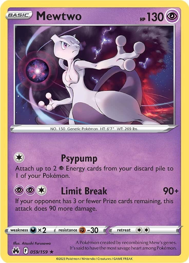 Mewtwo (059/159) [Sword & Shield: Crown Zenith] | Good Games Adelaide SA
