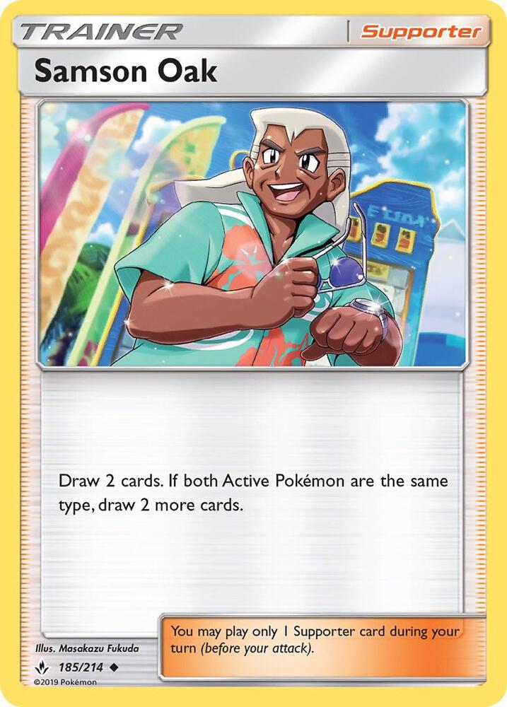Samson Oak 185/214 (SM - Unbroken Bonds)  | Good Games Adelaide SA