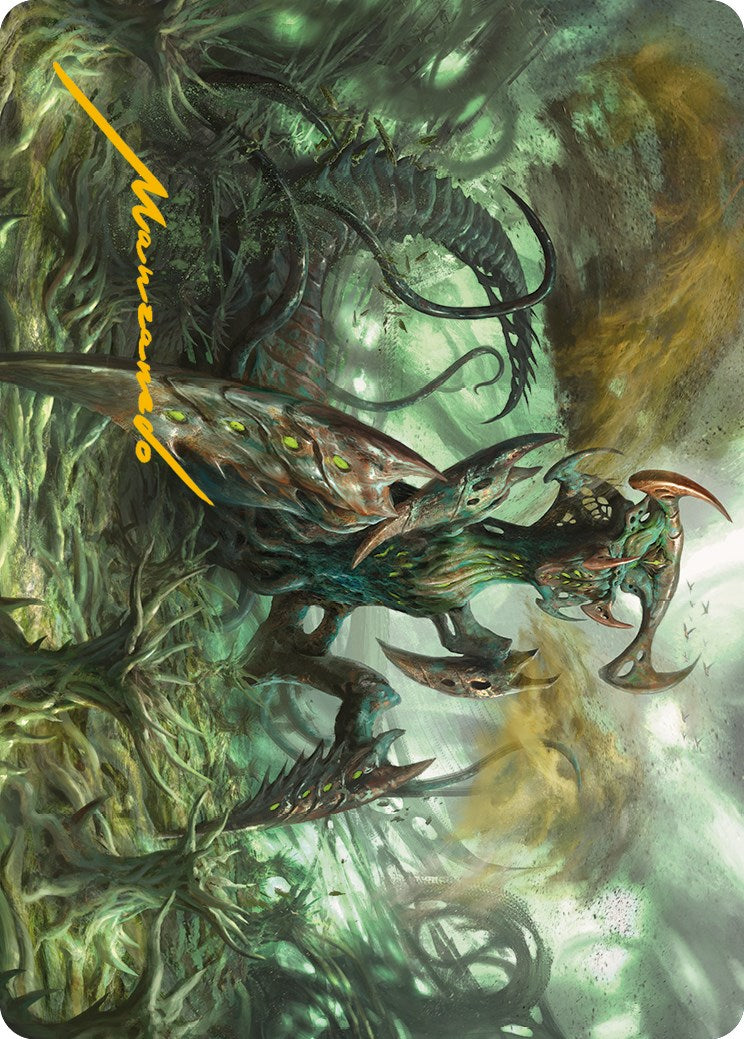 Zopandrel, Hunger Dominus Art Card (Gold-Stamped Signature) [Phyrexia: All Will Be One Art Series] | Good Games Adelaide SA
