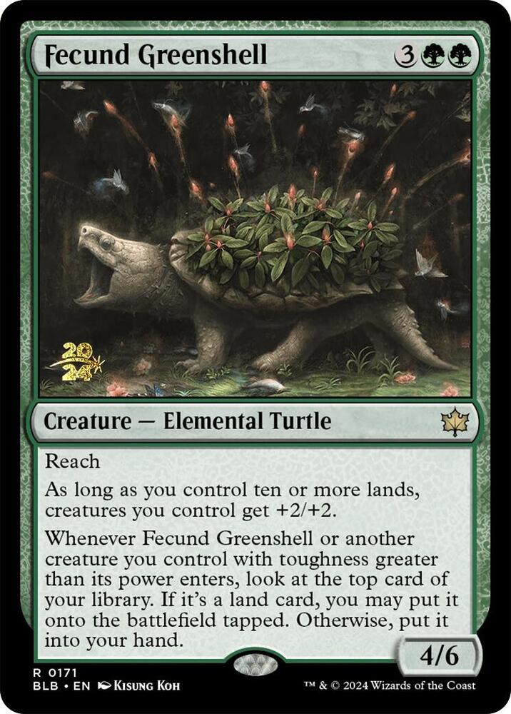 Fecund Greenshell 171 (Prerelease Cards)  - Foil | Good Games Adelaide SA