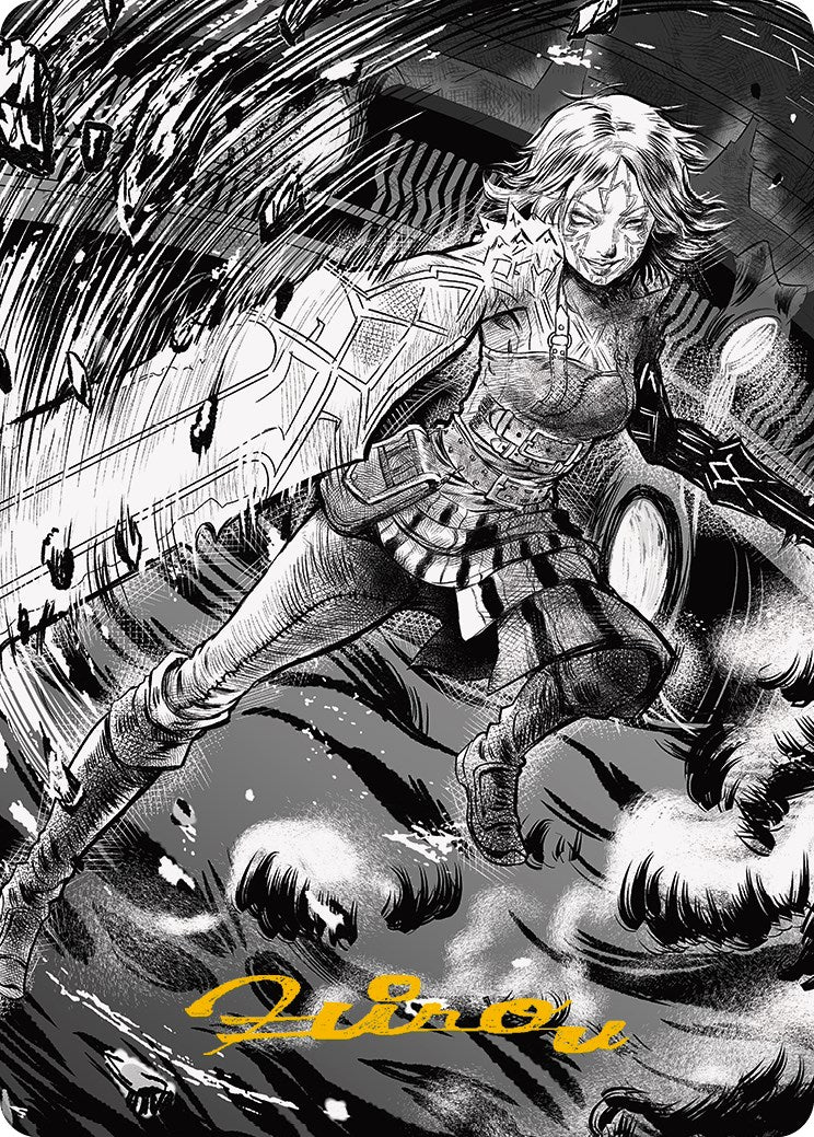 Nahiri, the Unforgiving 2 Art Card (Gold-Stamped Signature) [Phyrexia: All Will Be One Art Series] | Good Games Adelaide SA