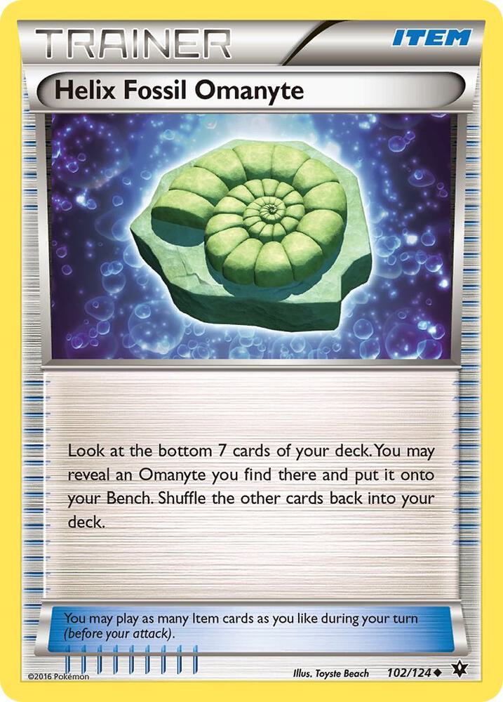 Helix Fossil Omanyte 102/124 (XY - Fates Collide)  | Good Games Adelaide SA