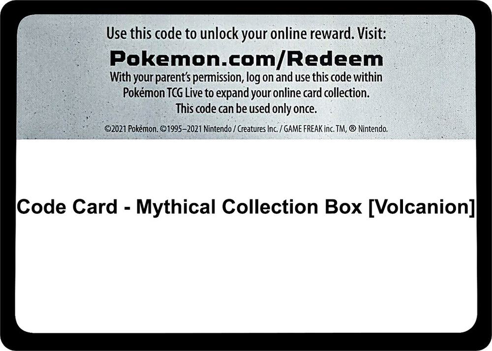 Code Card Mythical Collection Box Volcanion  (Generations)  | Good Games Adelaide SA