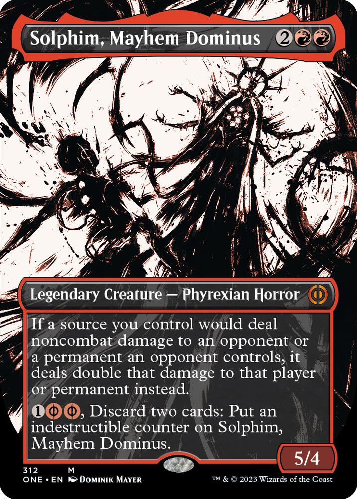 Solphim, Mayhem Dominus 312 (Phyrexia: All Will Be One)  - Borderless | Good Games Adelaide SA