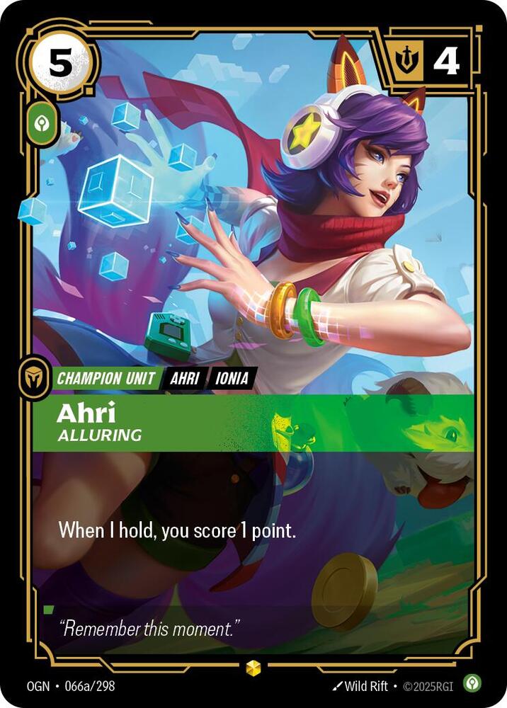 Ahri Alluring Alternate Art 066a/298 (Origins)  - Foil | Good Games Adelaide SA