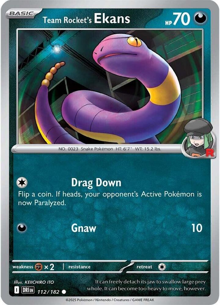 Team Rocket's Ekans 112/182 (SV10: Destined Rivals)  | Good Games Adelaide SA