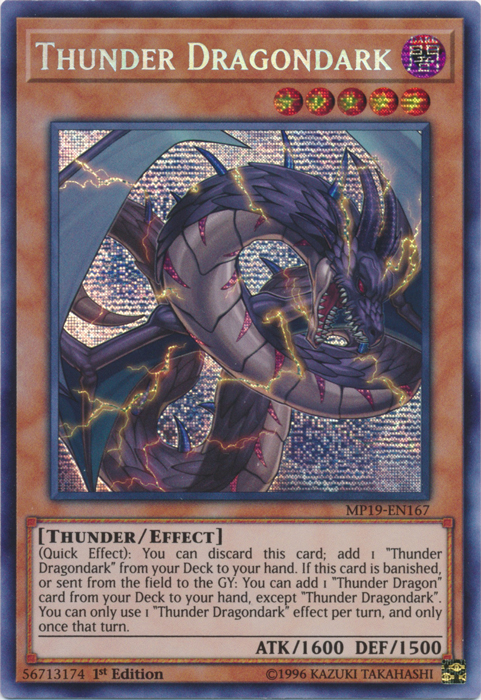 Thunder Dragondark [MP19-EN167] Prismatic Secret Rare | Good Games Adelaide SA