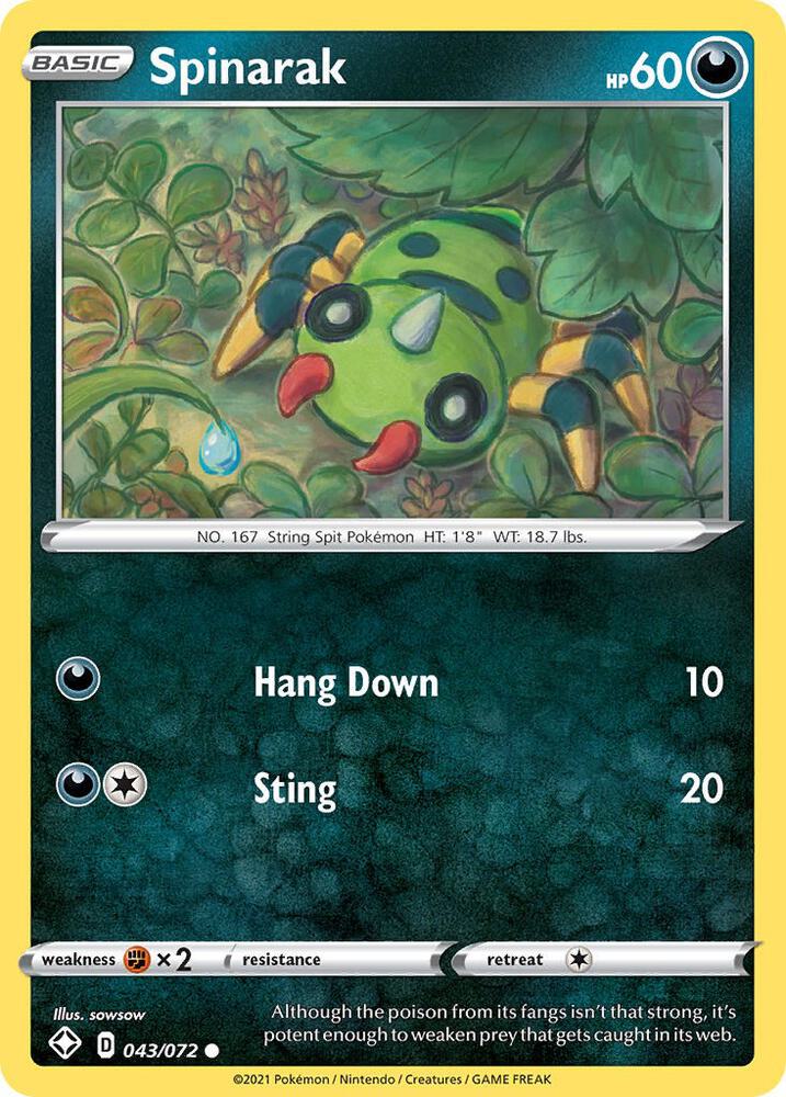 Spinarak 043/072 (Shining Fates)  | Good Games Adelaide SA