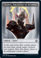 Treasure // Zariel, Archduke of Avernus Emblem Double-sided Token [Dungeons & Dragons: Adventures in the Forgotten Realms Tokens] | Good Games Adelaide SA