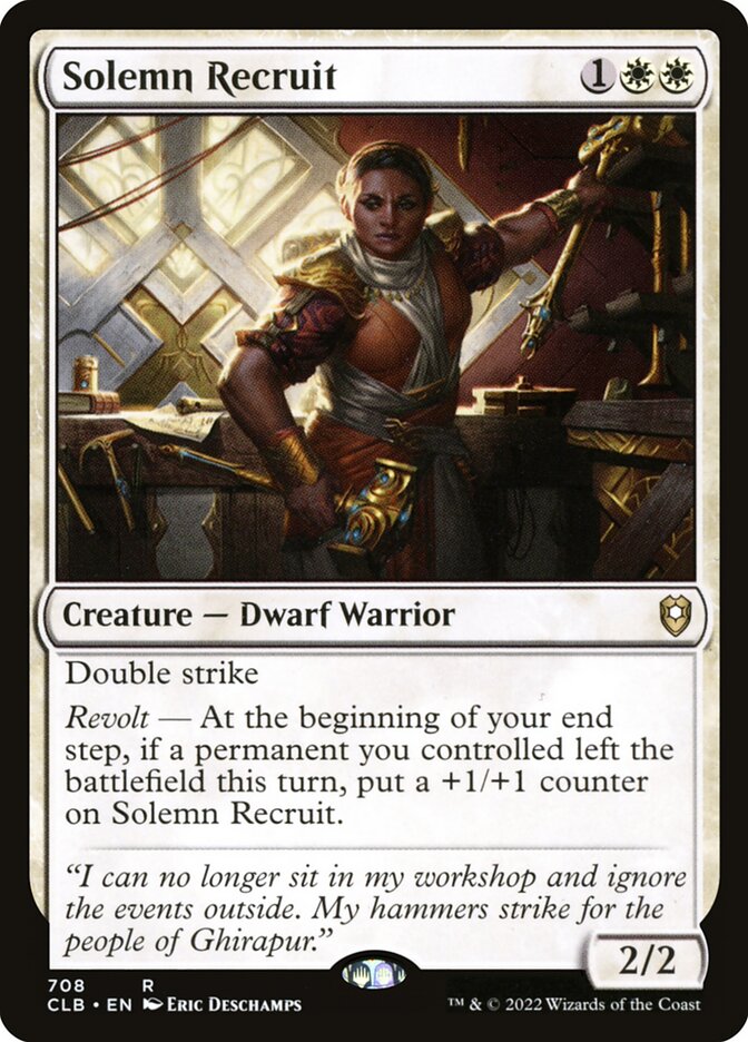 Solemn Recruit 708 (Commander Legends: Battle for Baldur's Gate)  | Good Games Adelaide SA