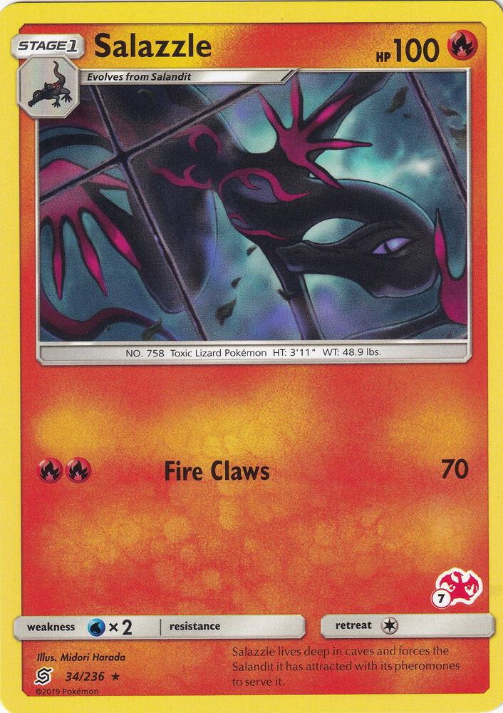 Salazzle 34 236 7 Charizard Stamped 034/236 (Battle Academy)  | Good Games Adelaide SA