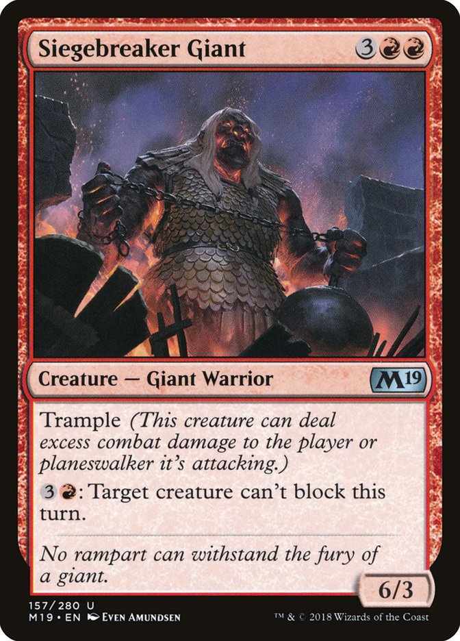 Siegebreaker Giant 157 (Core Set 2019)  | Good Games Adelaide SA