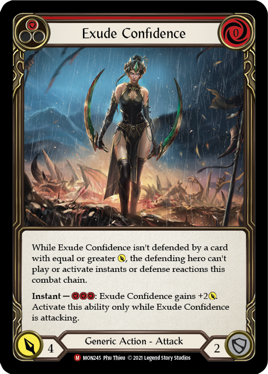 Exude Confidence [MON245-RF] 1st Edition Rainbow Foil | Good Games Adelaide SA