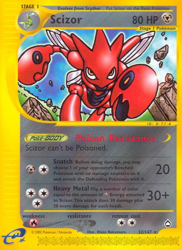 Scizor 032/147 (Aquapolis)  | Good Games Adelaide SA