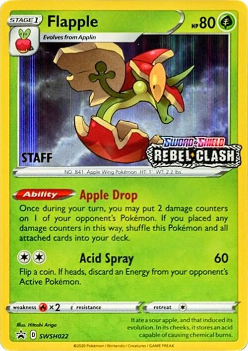 Flapple Prerelease Staff SWSH022 (SWSH: Sword & Shield Promo Cards)  - Holofoil | Good Games Adelaide SA