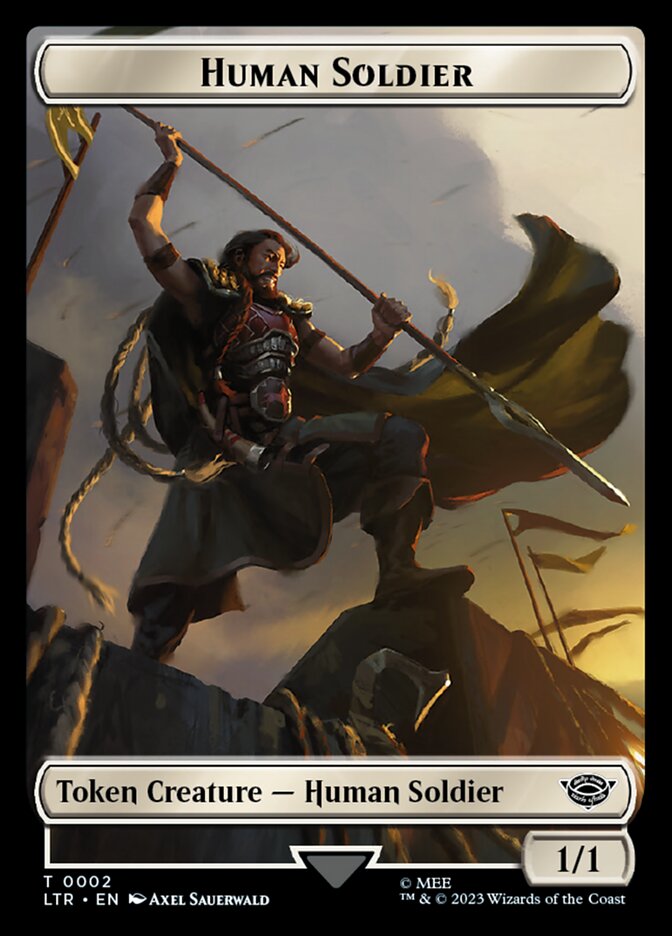 Human Soldier Token (02) [The Lord of the Rings: Tales of Middle-Earth Tokens] | Good Games Adelaide SA