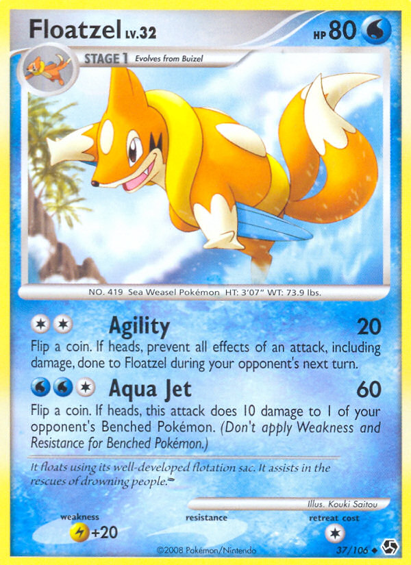 Floatzel (37/106) [Diamond & Pearl: Great Encounters] | Good Games Adelaide SA