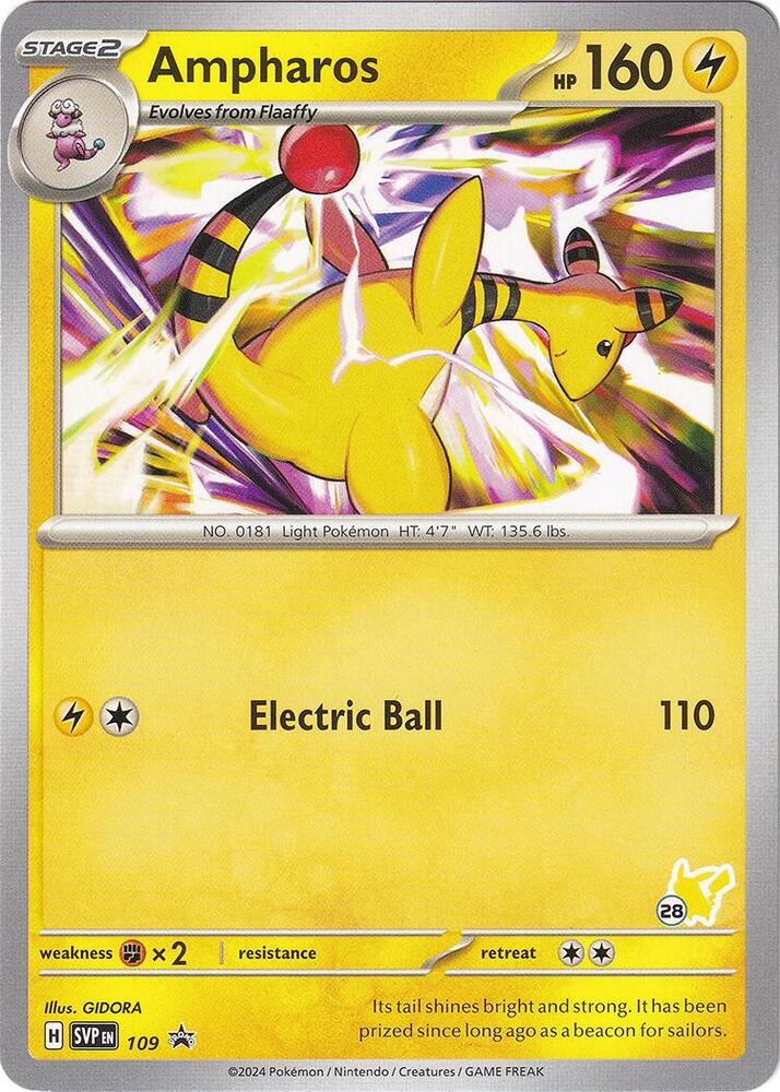 Ampharos Pikachu 28 109 (Battle Academy 2024)  | Good Games Adelaide SA