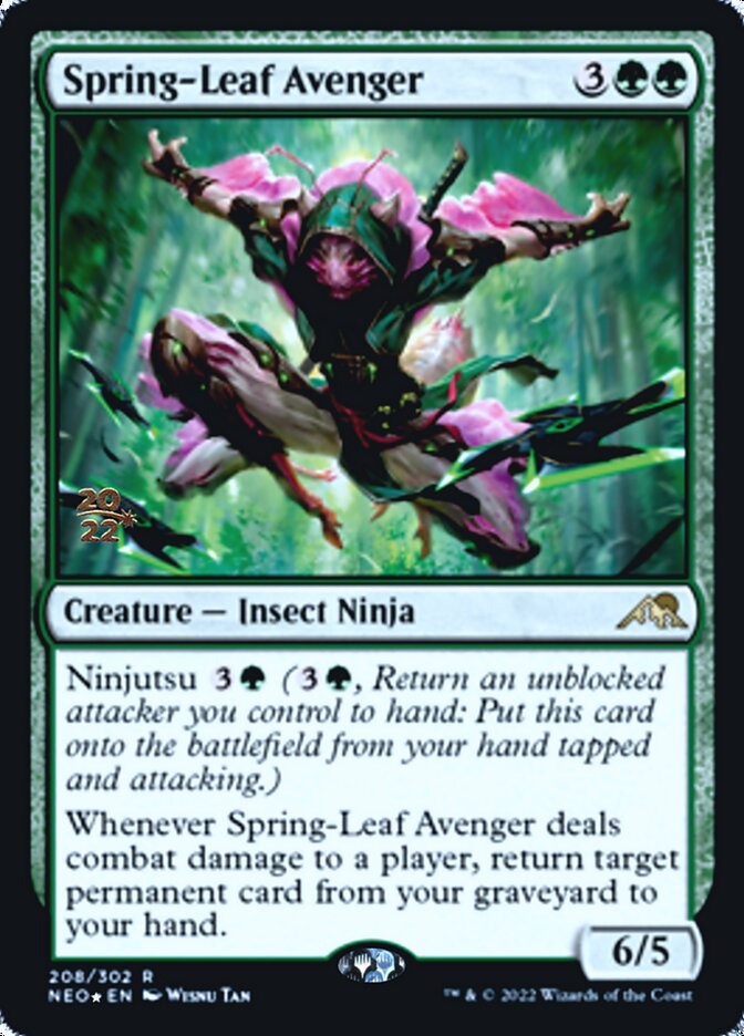 Spring-Leaf Avenger [Kamigawa: Neon Dynasty Prerelease Promos] | Good Games Adelaide SA