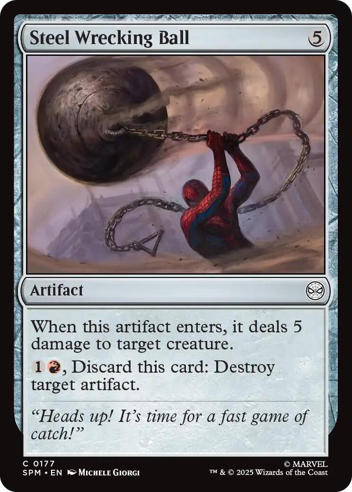Steel Wrecking Ball 177 (Marvel's Spider-Man)  - Foil | Good Games Adelaide SA