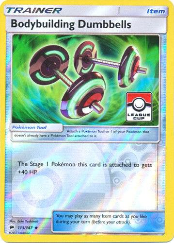 Bodybuilding Dumbbells 113 147 League Cup 113/147 (League & Championship Cards)  - Reverse Holofoil | Good Games Adelaide SA