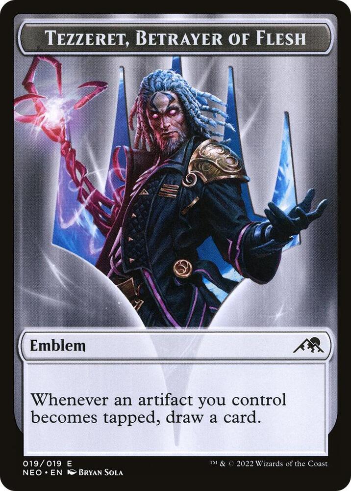 Emblem Tezzeret Betrayer of Flesh 19 (Kamigawa: Neon Dynasty)  | Good Games Adelaide SA