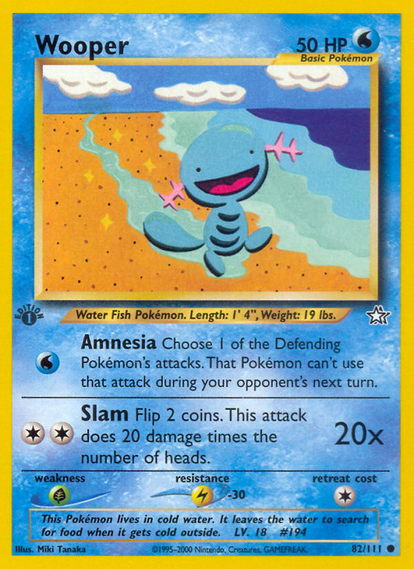 Wooper (82/111) [Neo Genesis 1st Edition] | Good Games Adelaide SA