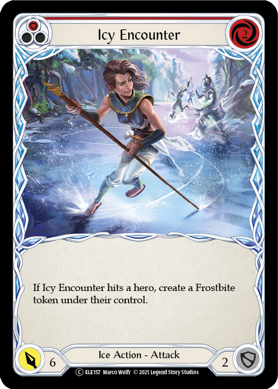 Icy Encounter (Red) [U-ELE157] Unlimited Rainbow Foil | Good Games Adelaide SA